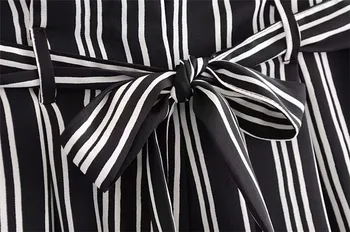 

H2018 European And American-Style Autumn New Style Women's Clothing Versatile High-waisted Slimming Casual Wide-Leg Pants Stripe