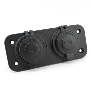 

VODOOL Dual 12V Power Socket Cigarette Lighter Socket Panel Power Receptacle for Car Marine Devices Car Vacuum Cleaners