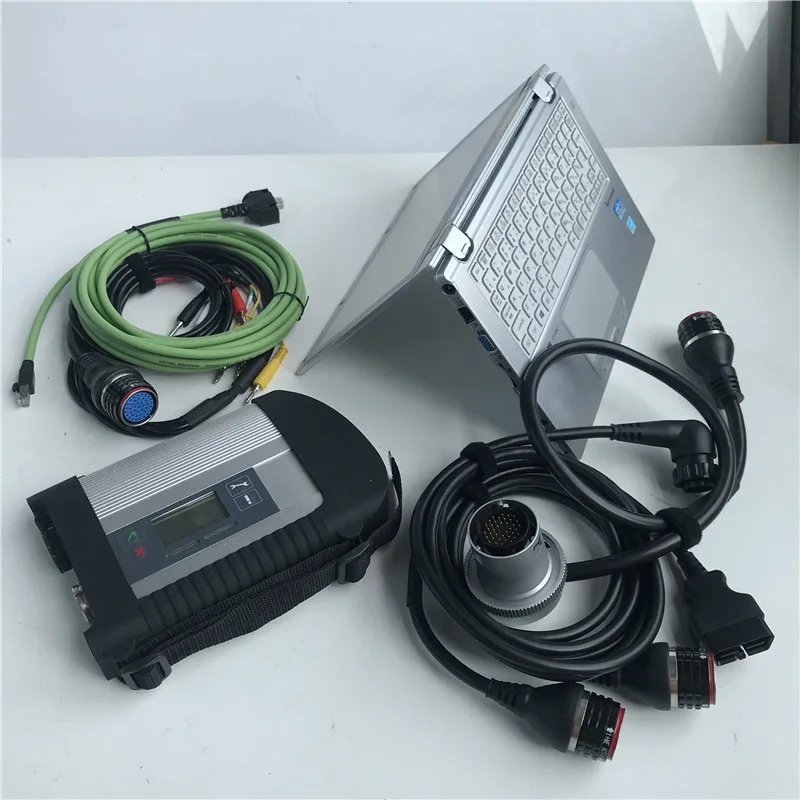 Mb Star C4 Per Benz Diagnostic Tool Con L'Ultimo X/Dts/Epc/Starfiner Nel Laptop Cf-Ax2 I5 Cpu 8Gb Ram 480Gb Ssd 90% Nuovo Computer