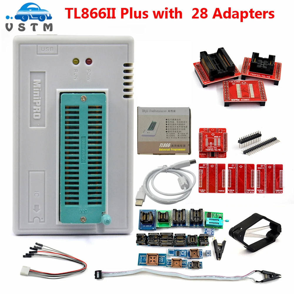 VSTM V10.29 Minipro TL866II Plus USB программатор с поддержкой 15000 + IC SPI Flash NAND EEPROM MCU PIC AVR высокое