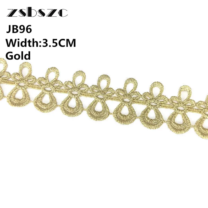 

3,5 см ширина 5 ярдов винтажная Золотая кружевная вышивка ткань для свадебных платьев Швейные аксессуары аппликация ремесла