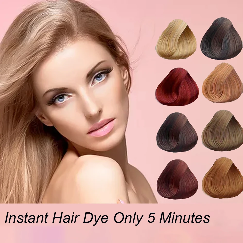 1 Pcs Hair Dye Color Permanent Pure Plant Shampoo Salon No Irritation Hair  Color Cream Wax Paint Natural Instant Hair Dye|Hair Color| - AliExpress