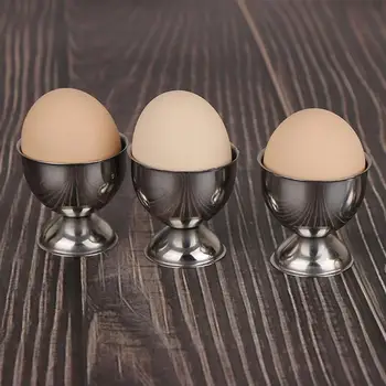 

6PCS Stainless Steel Egg Cup Tabletop Holding Cups Egg Tray Egg Holder Stand Beer Wine Cup very easy and convenient to hold