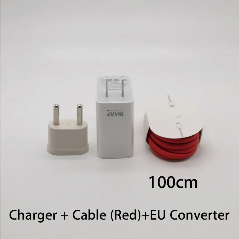 Оригинальное зарядное устройство OnePlus 7t 7 Pro One Plus Warp Charge 30 адаптер питания type C кабель 5V = 6A max 30w настенное зарядное устройство 7pro - Тип штекера: Charger EU Cable red