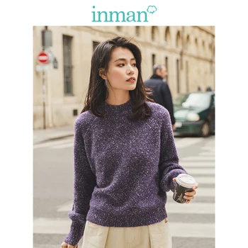 

INMAN Winter Literary Retro O-neck Bishop Sleeve Women Pullover