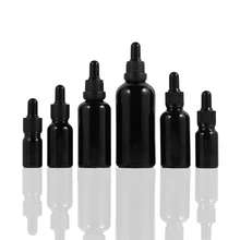 

5ml 10ml 15ml 20ml 30ml 50ml 100ml Bright Black Dropper Bottle Glass Essential Oil Bottles Essence Drop Vials Cosmetic Container