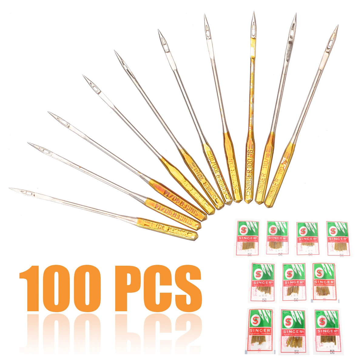 

100pcs Different Size 9 11 14 16 18 Sewing Machine Needles 2020 HAX1 705H For Singer Needles Sewing Needle Domestic Sewing