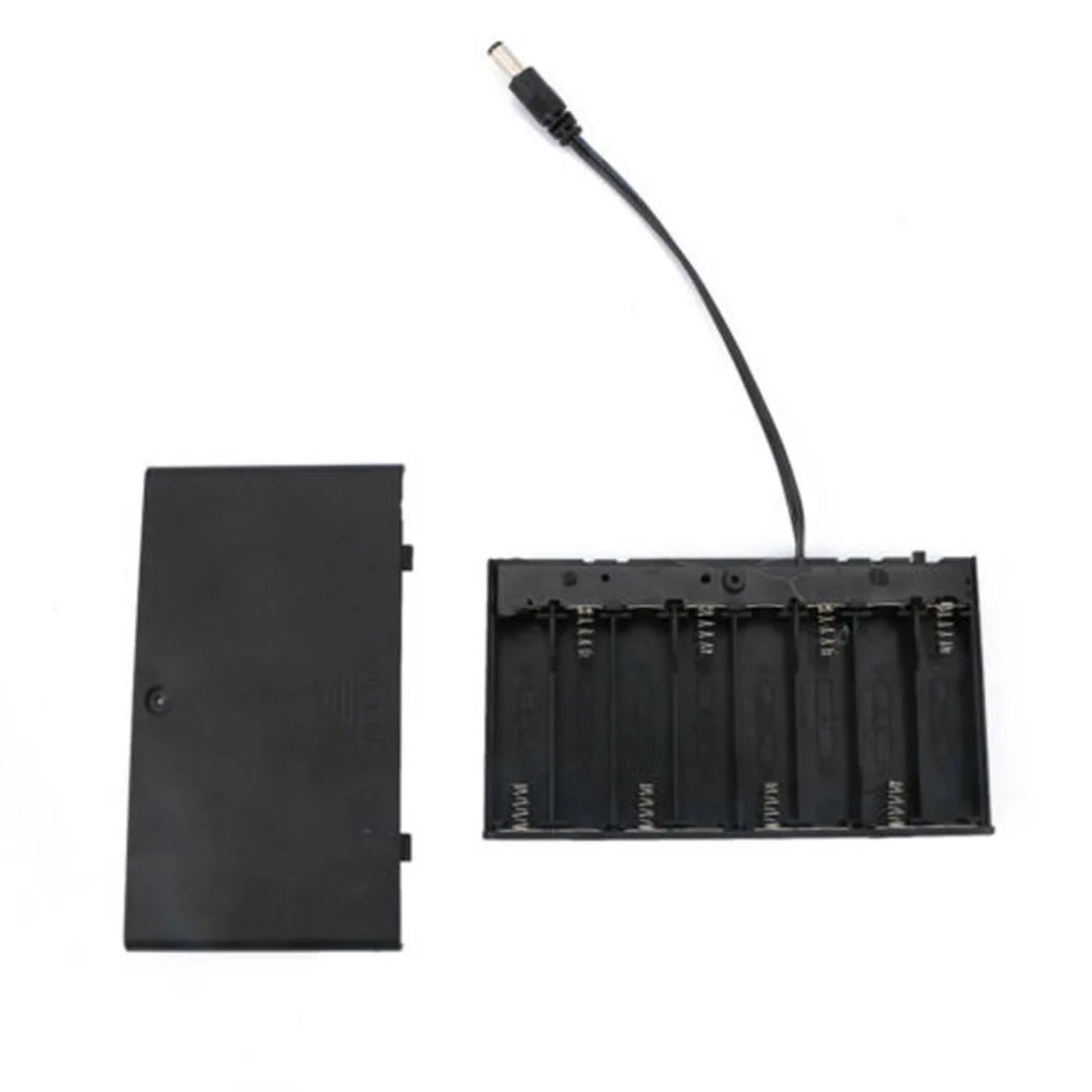 Boîtier de piles AA 12V, support de batterie bricolage, boîtier de batterie externe, interrupteur marche/arrêt filaire avec couvercle