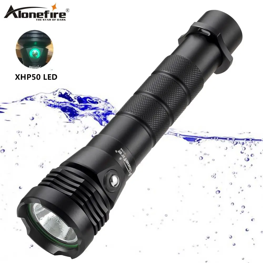 AloneFire DV54 светодиодный фонарь для дайвинга, мощный xhp50 подводный светодиодный водонепроницаемый фонарь для подводного плавания