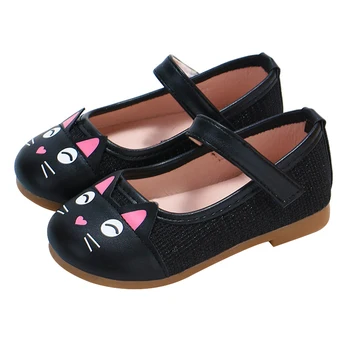

Fashion Gilrs Shoes Cute Kitty Princess Dress Shoes PU Leather Casual Toddler Kids M09