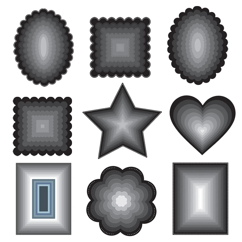 Versatile Metal Cutting Dies for DIY Scrapbooking and Crafts