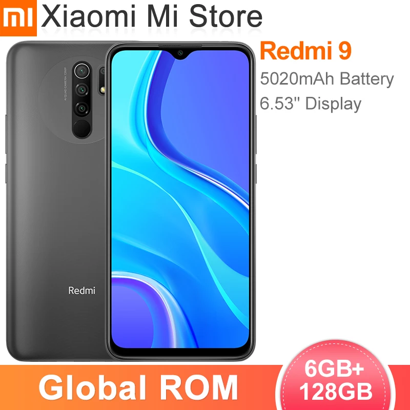 Смартфон Xiaomi Redmi 9 с глобальной прошивкой 6 ГБ 128 MTK Helio G80 камера 13 МП 18 Вт зарядка Type