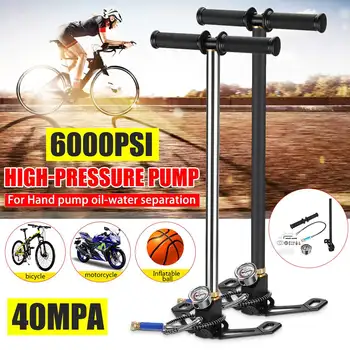 

40Mpa 6000psi Air Pcp pump Stainless Steel Foldable High Pressure Hand Pump with filter Pneumatic Pump Stirrup Pump Up To 6000Ps