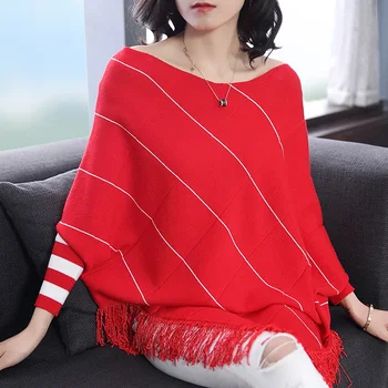 

A long words in 9131 to film a new diagonal stripes tassel led batwing coat 46-1 / f, 3 row 5 shelves