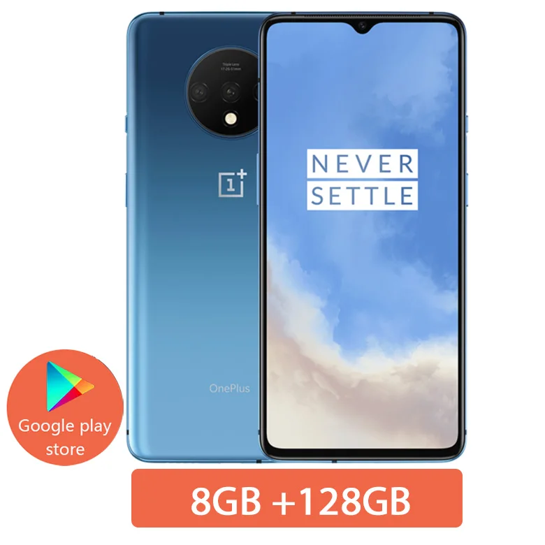8G 128G blue Смартфон OnePlus 7T с глобальной ПЗУ, 8 ГБ, 128 ГБ, Восьмиядерный процессор Snapdragon 855 Plus, 90 Гц, AMOLED экран, 48 МП, тройная камера UFS 3,0, NFC - Цвет: 8G 128G blue