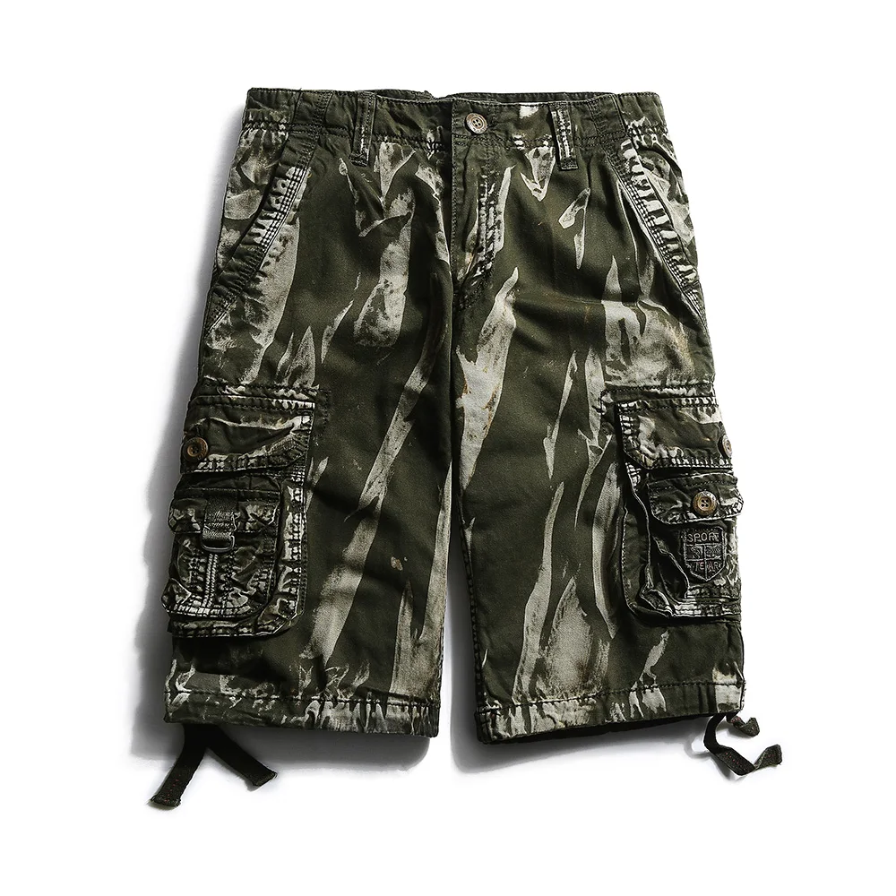 Green camouflage Новые европейские и американские удобные спортивные Комбинезоны для бодибилдинга, фитнеса, отдыха, уличные Пляжные штаны - Цвет: Green camouflage