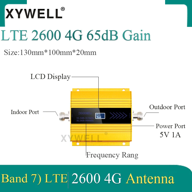 Ретранслятор 4G усилитель сигнала FDD LTE 2600 МГц полоса 7 GSM Мобильный усилитель сигнала LTE 2600 4G сеть сотовый усилитель сигнала