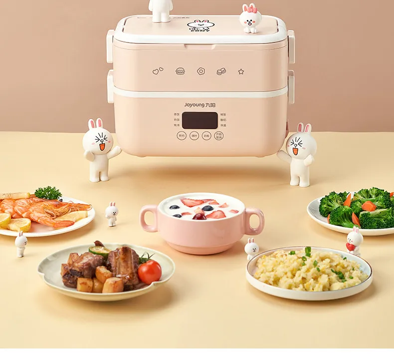220V 2 Layers Portable Electric Heating Rice Cooker Household Mini 1.5L Electric Multi Cooker Rice Cooker For Travel Office 4
