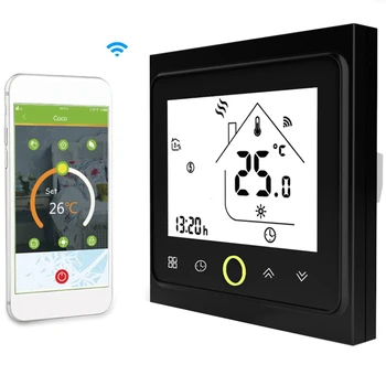 

New Wifi Thermostat Temperature Controller Lcd Press Screen Backlight For Electric Heating Works With Alexa Google Home 16A