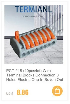 PCT-214(10 шт./лот) Быстрый Соединительный разъем блок 222-414 Универсальный компактный провод разъем проводки 4 Pin один в три выхода