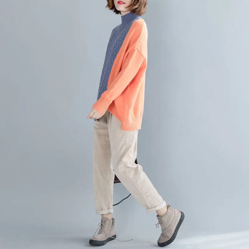 DIMANAF размера плюс зимний осенний женский свитер плотная вязка водолазка женские топы базовый пуловер Повседневная одежда