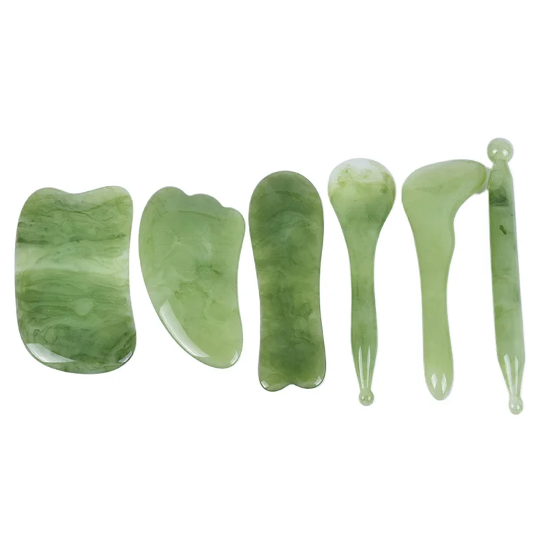 Natural Resin Guasha Scraping Massage Acupoint Face Eye Care SPA Massage Scraper Face Massager GuaSha Board