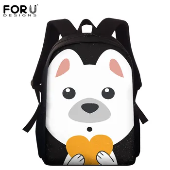 

FORUDESIGNS Kawaii Cute Cats&Dogs Design Teens Schoolbag Boys Shoulder Fashion Lightweight Backpack Girls Travel Mochila Escolar