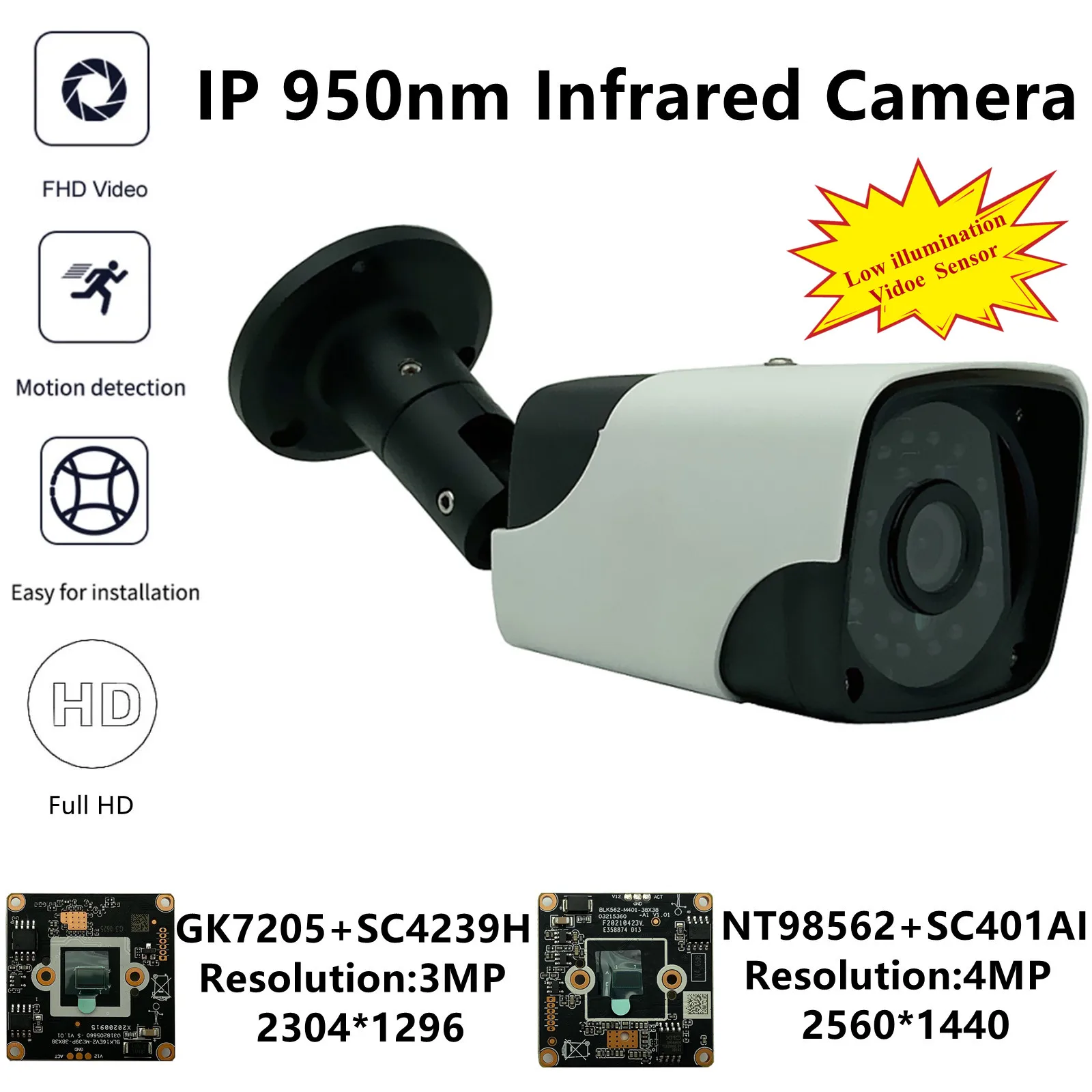 Невидимый Инфракрасный IP Металлическая Цилиндрическая камера