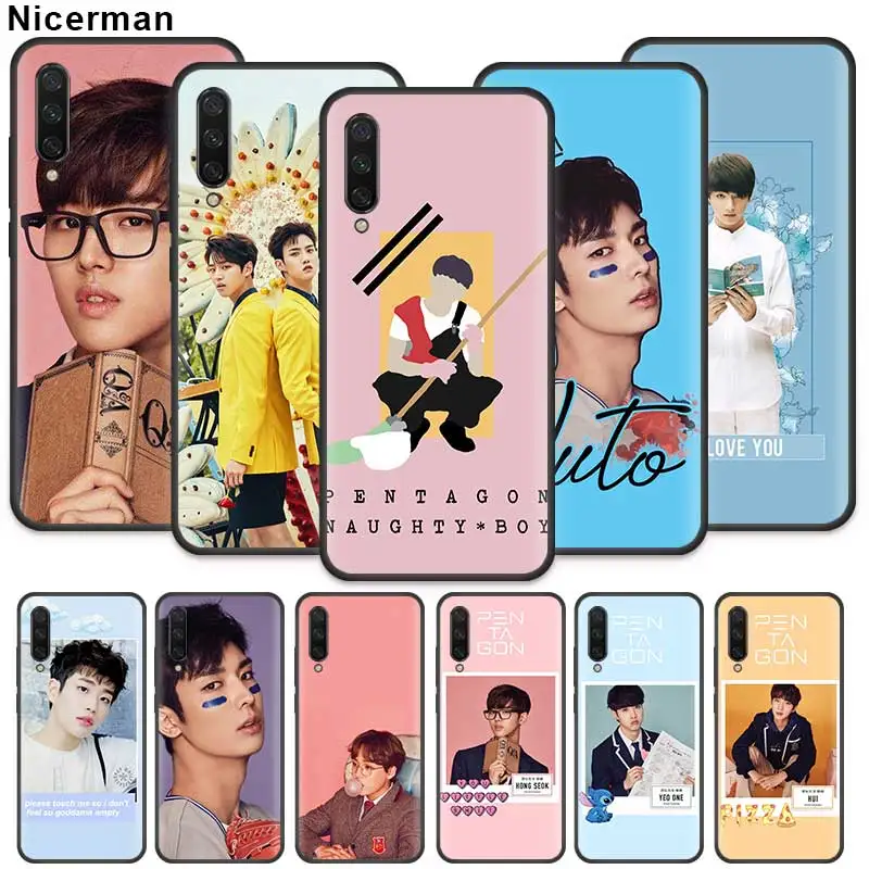 

Pentagon kpop Korean group boy Case for Xiaomi Mi A3 9T CC9 CC9E Play 8 A1 A2 Lite F1 Black Silicone Cubre Phone Coque Caso Cela