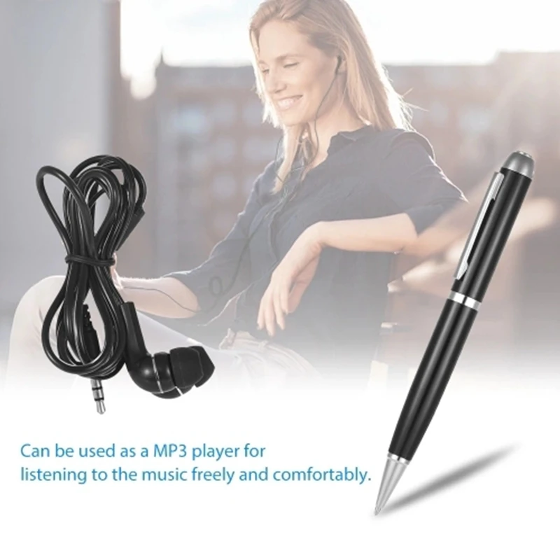 

16Gb Digital Voice Recorder Pen Sk-025 Sound Audio Dictaphone Recording Device with Usb Cable Earplug for Lecture Class Meeting