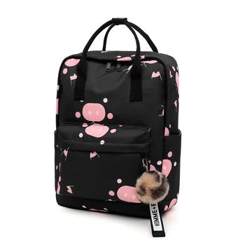 

School bag polyester lady multi-function cartoon backpack cute designer large capacity lovely casual women backpack for school
