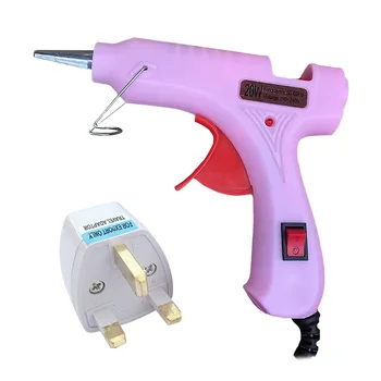 

Hot Glue Gun Kit Mini Portable 20W High Temp Hot Melt Glue Gun with UK Power Adapter for DIY Small Arts Crafts Project Repairs