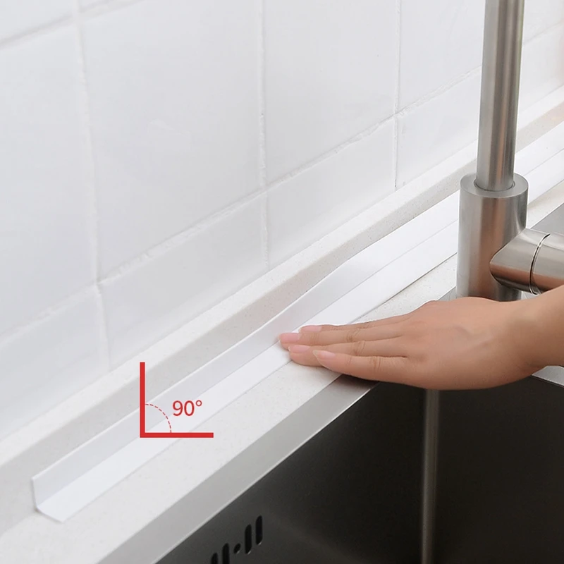 Bathroom Shower Bath Sealing Tape PVC Waterproof Self Adhesive Caulk Tape Bathroom Shower Sealing Kitchen Shower Sink wall sealing tapes