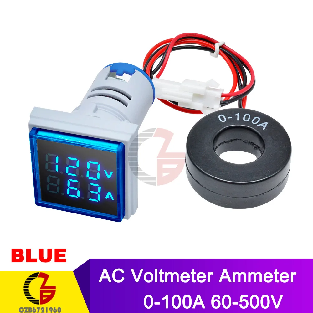 AC 50-500V 100A Misuratore di tensione e corrente Voltmetro digale Amperometro 110V 220V Voltammetro Auto Volt Amp Tester Rivelatore Trasformatore 1420 AC 50-500V 100A Misuratore di tensione e corrente Voltmetro digale Amperometro 110V 220V Voltammetro Auto Volt Amp Tester Rivelatore Trasformatore 1420