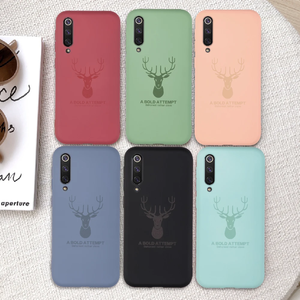 For Xiaomi Mi9 SE Pro Lite CC9E Mi 9 CC9 Case Deer Liquid Silicone Back Soft Cover Fundas MiA3 | Мобильные телефоны и