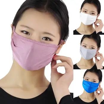 

Dust Proof Anti Droplet Washable Reusable Double Layer Silk Thin Face Mouth Mask Wind and dust resistance against viruses