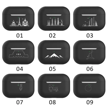 

Silicone Earphone Case For Apple Airpods Pro Soft Skin Cover For Airpods Pro TPU Cartoon Pattern Funda Headset Accessories Case