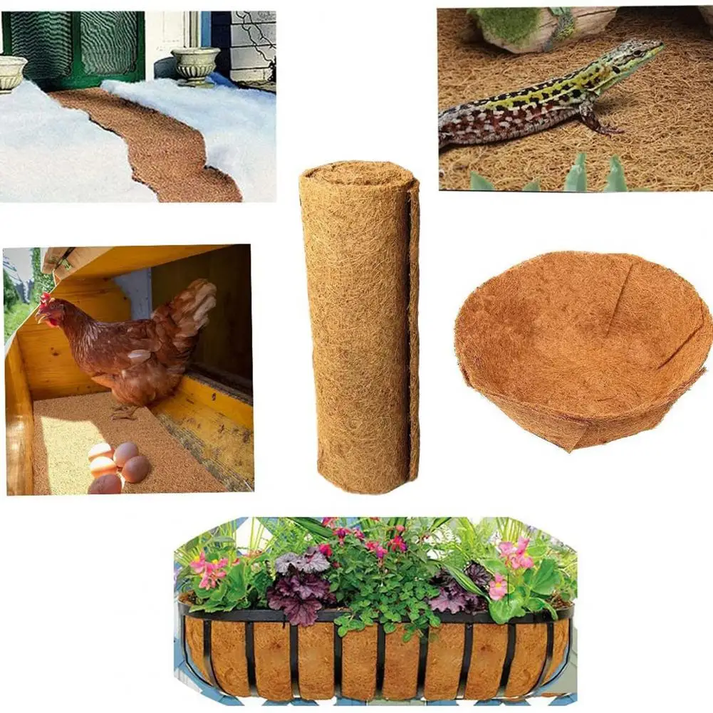 3Pcs Coconut Coir Liner Roll Breathable Tear-Resistant Coir Coconut Planter Liner Garden Decoration 30cm x 100cm