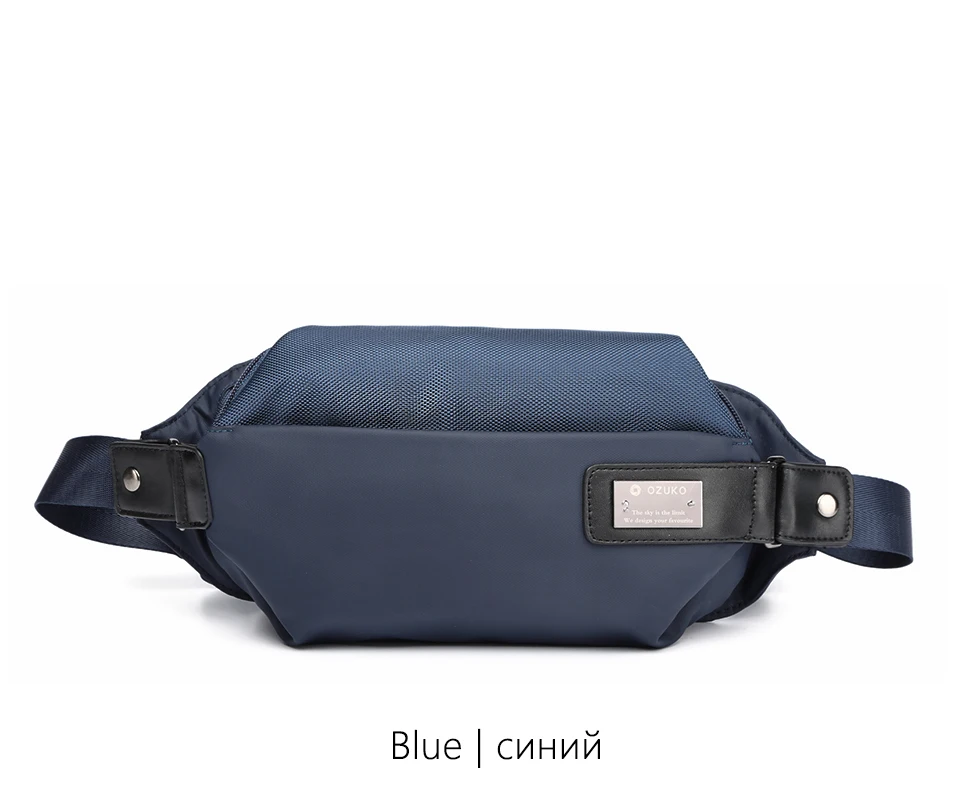 OZUKO поясная сумка для мужчин Оксфорд водонепроницаемый поясная сумка мужской пояс для денег мобильный телефон дорожная нагрудная сумка для подростков сумка