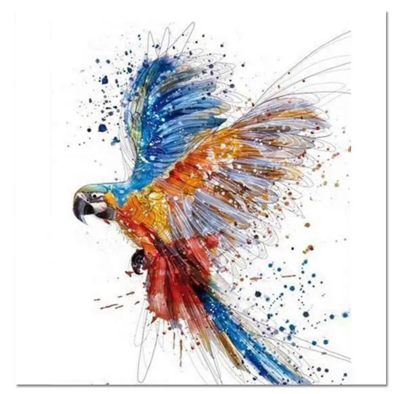 Разноцветный попугай Зебра кошка собака животное DIY цифровая картина с изображением единорога по номерам Современная Настенная Искусство уникальный подарок домашний декор 40x50 см