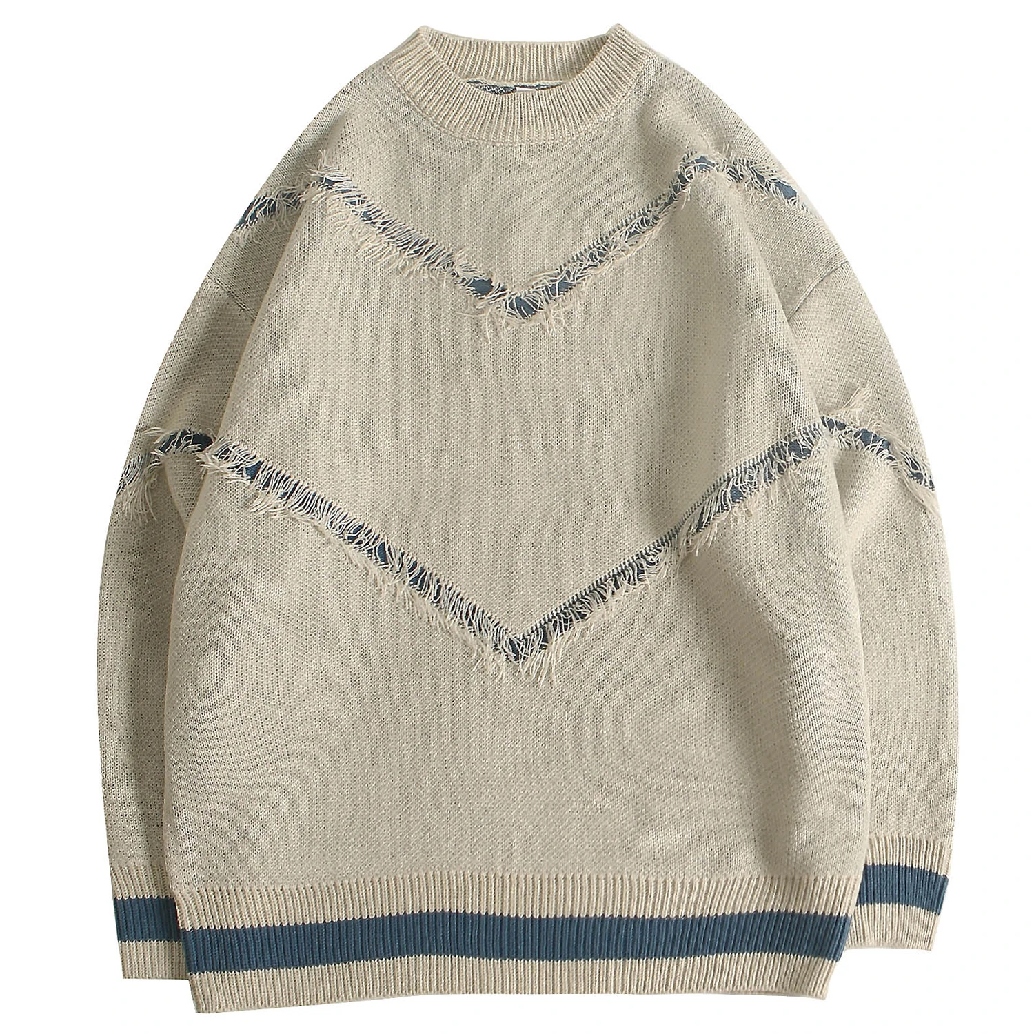 Мужские джемперы, вязаный свитер, кашемировый пуловер с круглым вырезом, комбинированные топы с зеброй, уличная мода для мальчиков, Осень-зима