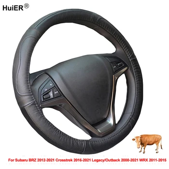 

Car Steering Wheel Cover Cow Leather For Subaru BRZ 2012 - 2021 Crosstrek 2016 - 2021 Legacy Outback 2000 - 2021 WRX 2011 - 2015