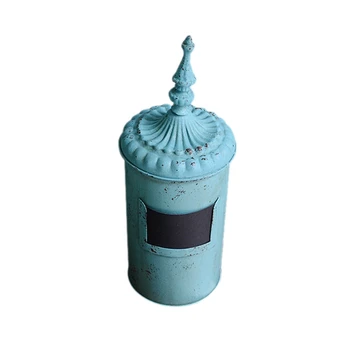 

LUDA Retro Tea Coffee Storage Box Make Old Candy Storage Box Jewelry Makeup Organizer Cosmetic Organizer Handmade Iron Storage B