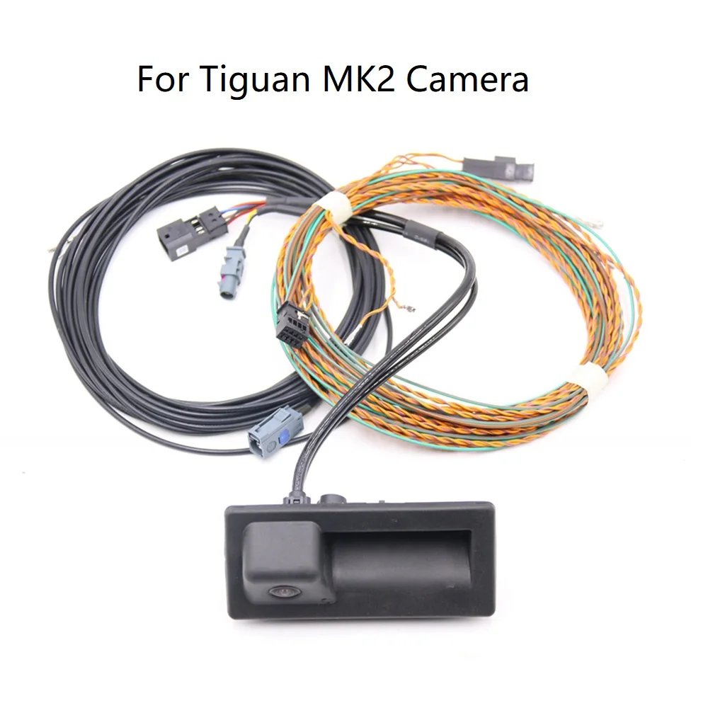 

For MQB Tiguan MK2 New Touran 5T 5NA827566D 5NA 827 566 D Rear View Camera Trunk handle Water spray Guidance Line WASH