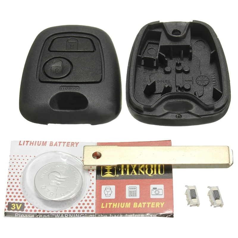 

2 button Cover helmet key shell for remote control toyota Aygo battery buttons