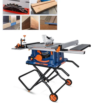 Online Push Table Saw Cutting Machine Panel Electric Tools 10 Inches Vertical Woodworking Chainsaw Multifunction Household Panel Saw