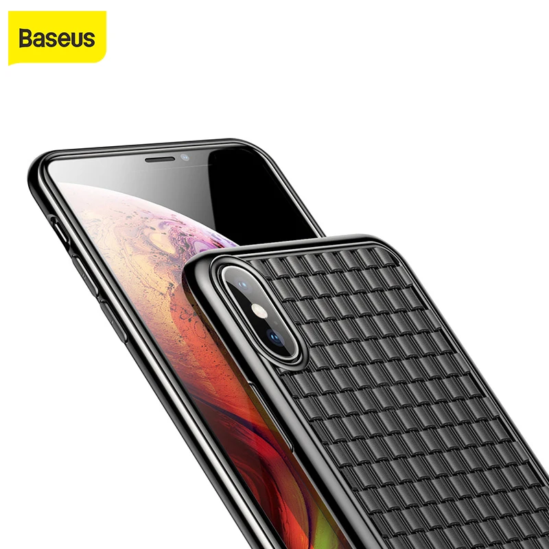 Защитный чехол Baseus для iPhone XS Max XR мягкий из ТПУ деловая задняя крышка Ультратонкий