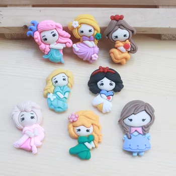 

10pc/lot flat back resin cartoon princess new arrival resin cabochons accessories