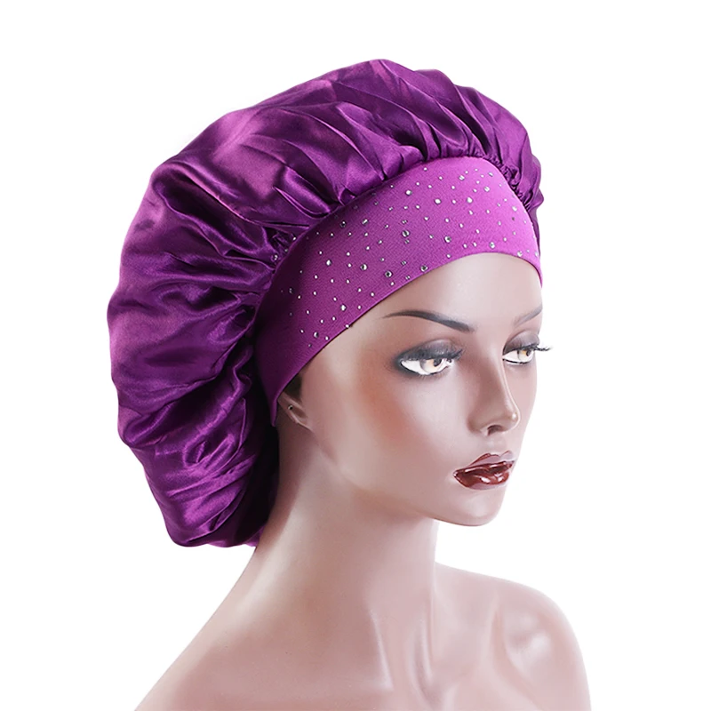 SENGTERM Bonnet De Sommeil Long En Satin Pour Filles - Pour Cheveux