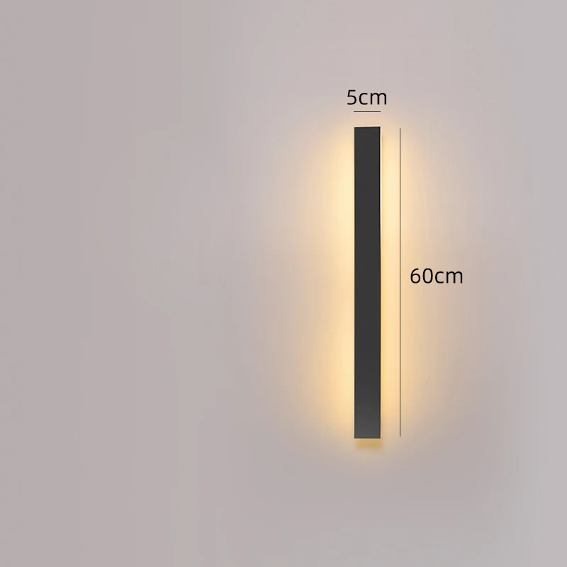 Outdoor wall lamp waterproof long strip garden courtyard courtyard  door post 110V 220V LED indoor Bedroom headboard wall lights wall light fixture Wall Lamps